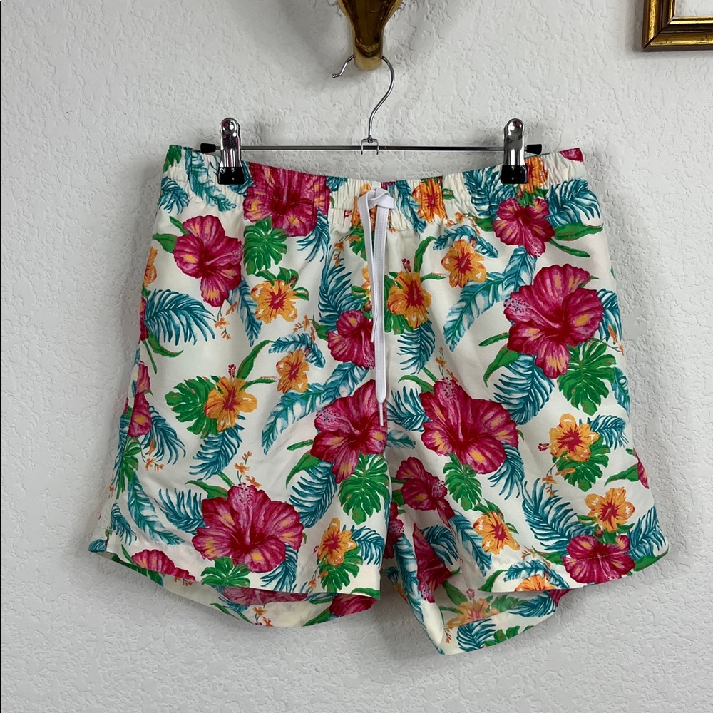 Chubbies Hibiscus Tropical Floral Print Swim Shorts